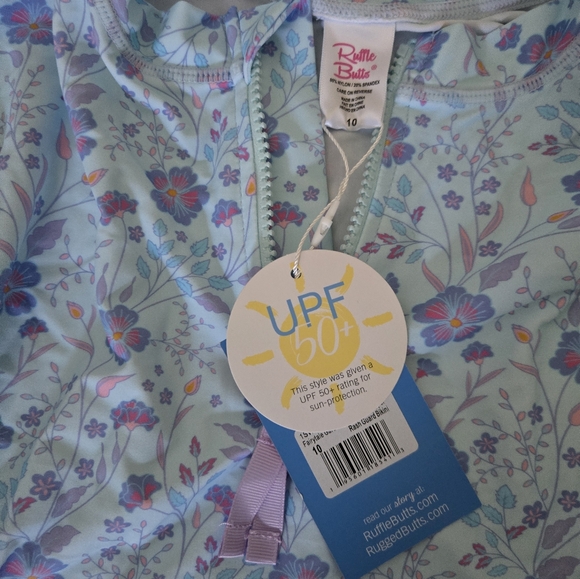 Ruffel Butt's Size 10 girls Rash Guard 2 piece bathing suite - Picture 10 of 11